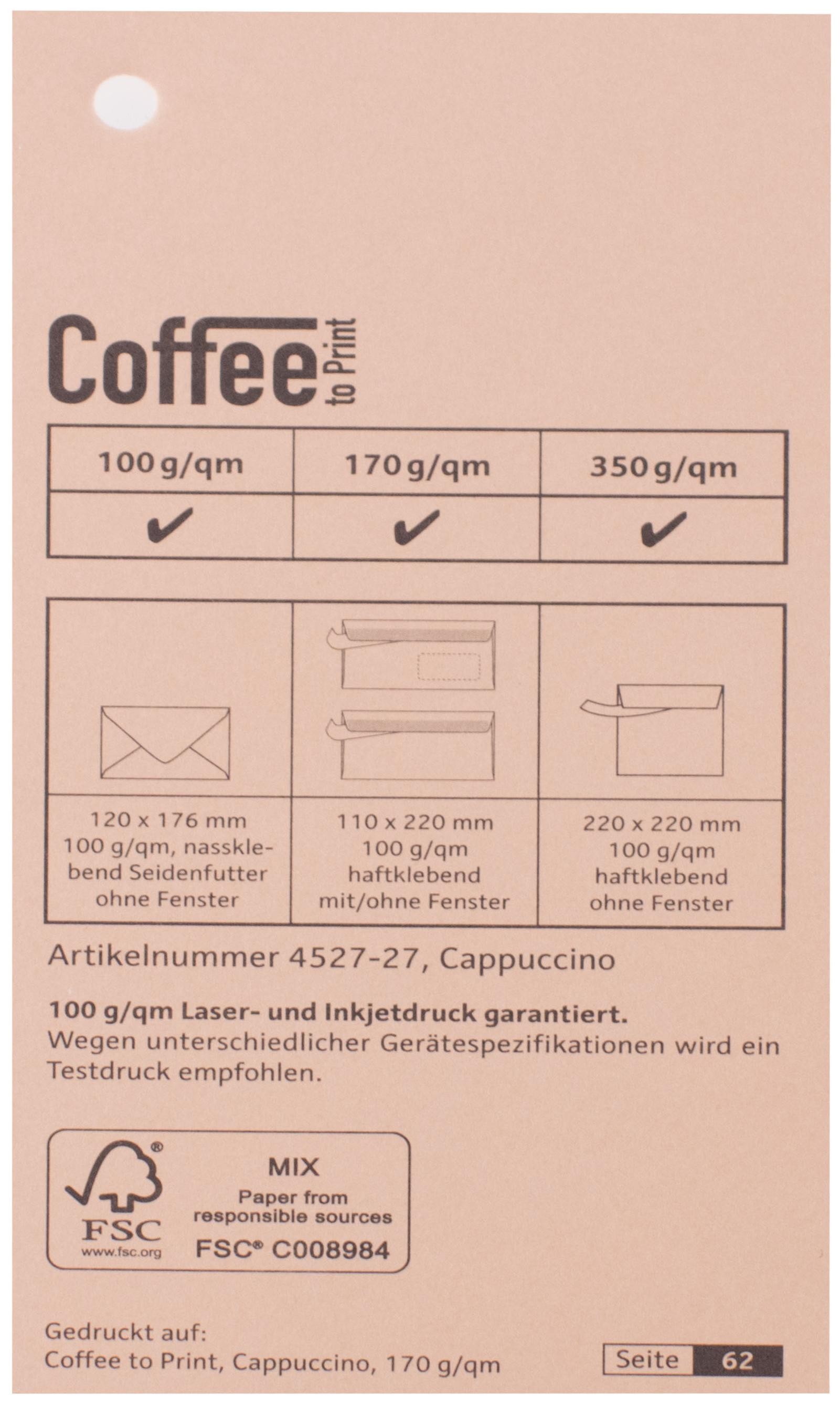 Igepa group Spalvotas tekstūrinis dizaino popierius  Coffee to Print latte cappuccino sp. Nr.27 350g/m2 (100x70 cm)